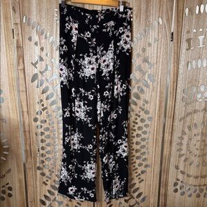 Gypsies & Moondust Black Floral Wide Leg Pants
